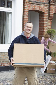 Packing boxes and furniture for a small removal service