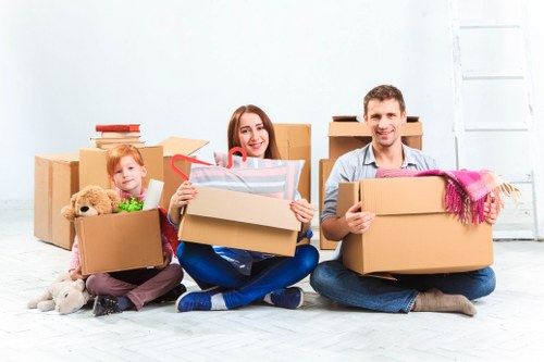 Professional movers handling a compact flat move in Kenton