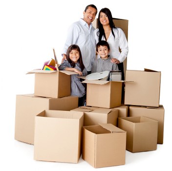 Small furniture and household items ready for transport